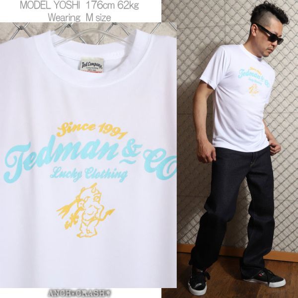 テッドマン TEDMAN & CO 半袖ドライTシャツ TDRYT-1400 オフホワイト【Sサイズ】吸汗速乾 エフ商会 アメカジ メンズ_画像3