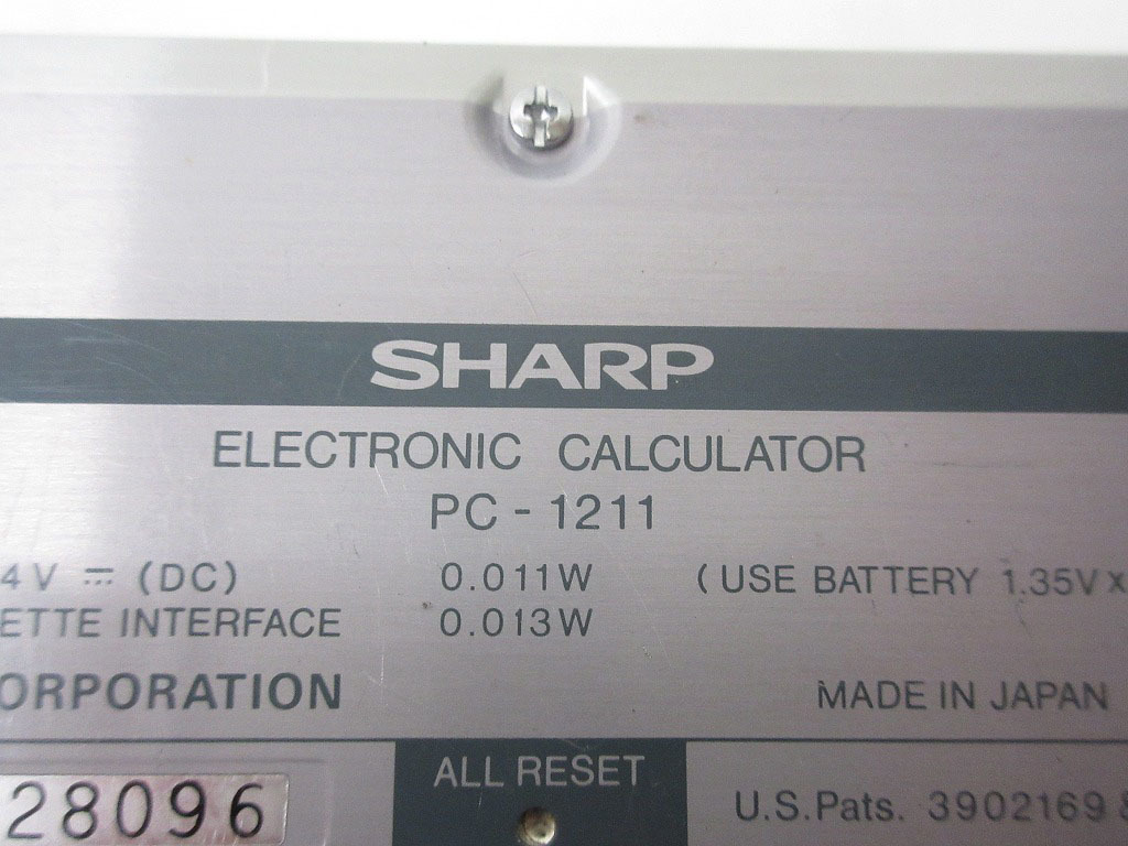 06K068 retro SHARP sharp pocket computer [PC-1211] Junk part removing etc. selling out 