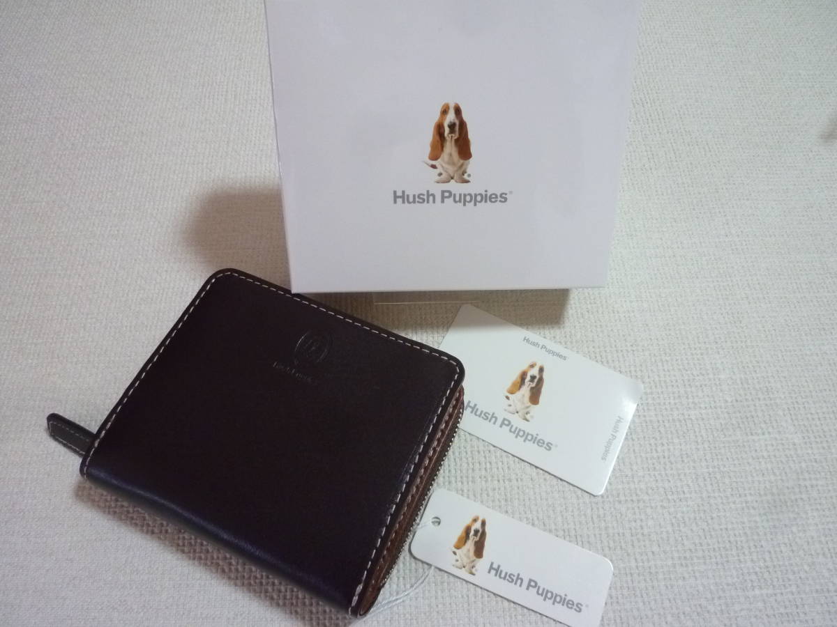 【新品・送料無料】Hush Puppies　マゴ　　ラウンドファスナー二つ折り財布　HP0346　チョコ色_画像5