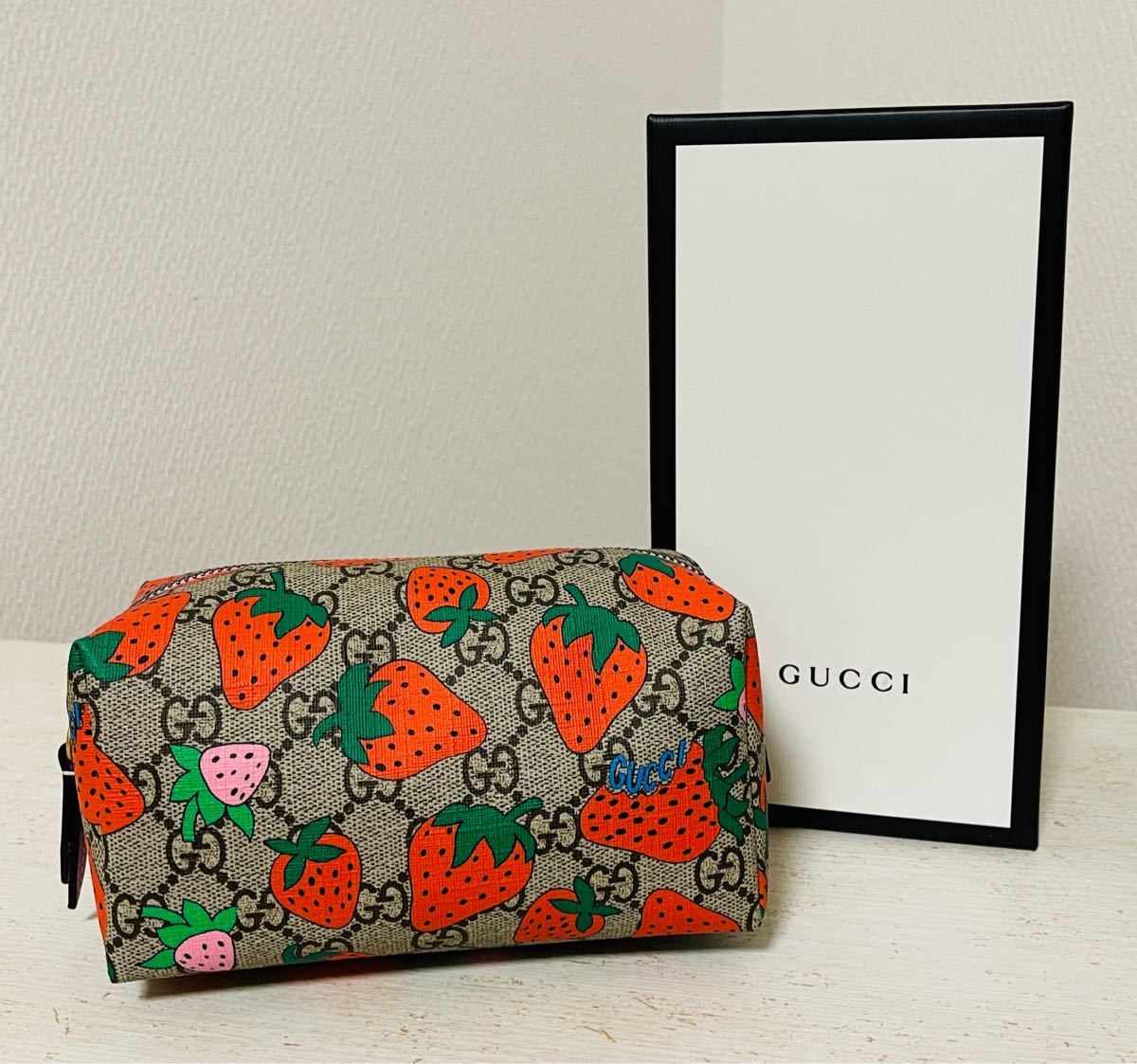 ☆赤字特価☆ GUCCI いちご柄 ストロベリー ポーチ | contifarma.pe