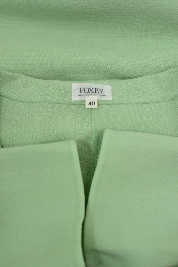 HE0048 FOXEY アンサンブル セットアップ ライトグリーン 40 M_画像7