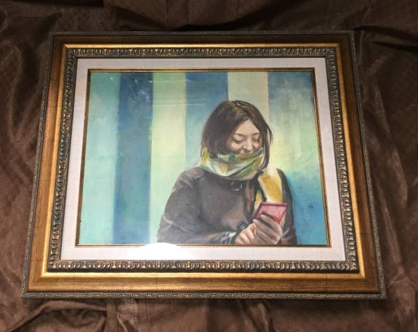  oil painting picture young lady VVV ( portrait painting work of art art goods art oil painting ) amount attaching antique shop . buy in present mobile .... young lady 