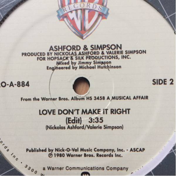 12' Ashford & Simpson-Love Don't Make It Right_画像2