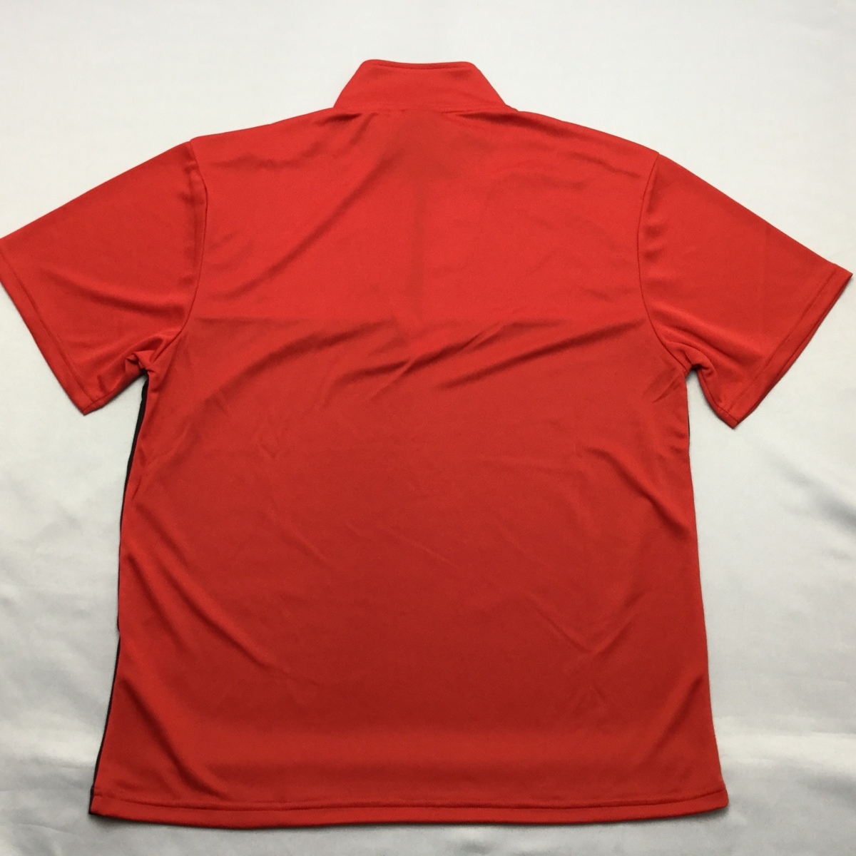 【送料無料】【新品】Kaepa メンズ半袖ハーフジップシャツ(吸水速乾 UVカット）　　M　　レッド★252127_後