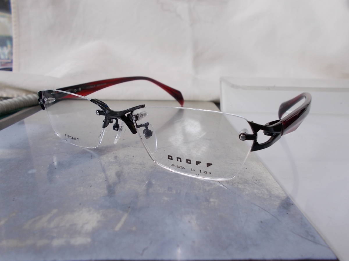 ONOFF オノフ 超かっこいい眼鏡フレーム ON-5255-3 ツーポイント リムレス デザイン お洒落 チタン 