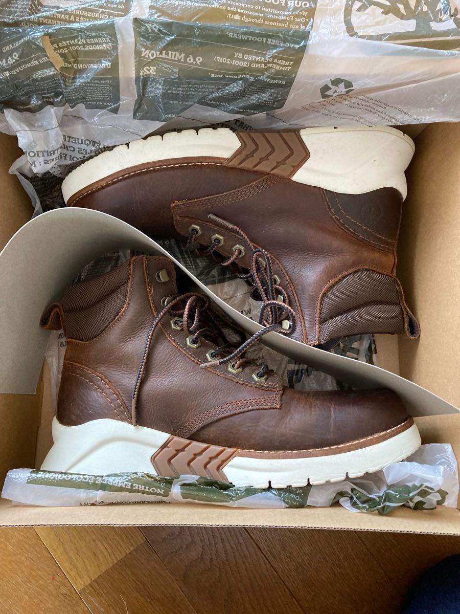 超美品です!TIMBERLAND 6IN 表皮革使用 ダークブラウン ミリタリー