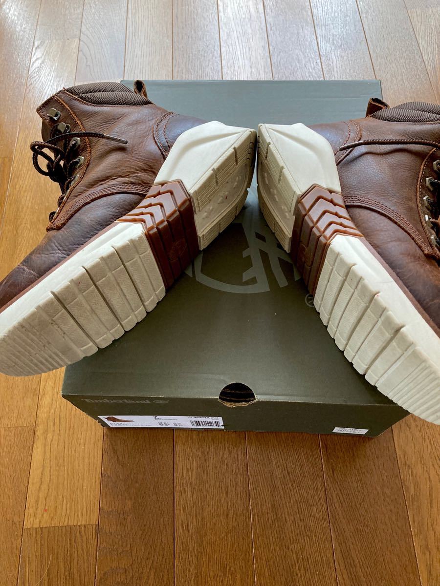 超美品です!TIMBERLAND 6IN 表皮革使用 ダークブラウン ミリタリー