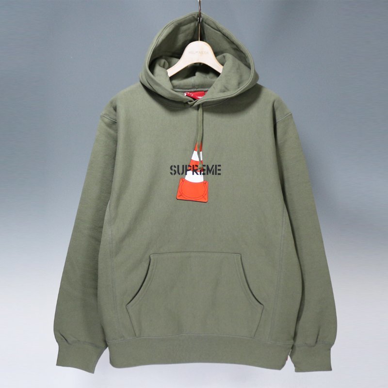 未使用品 19aw Supreme Cone Hooded Sweatshirt Olive L シュプリーム