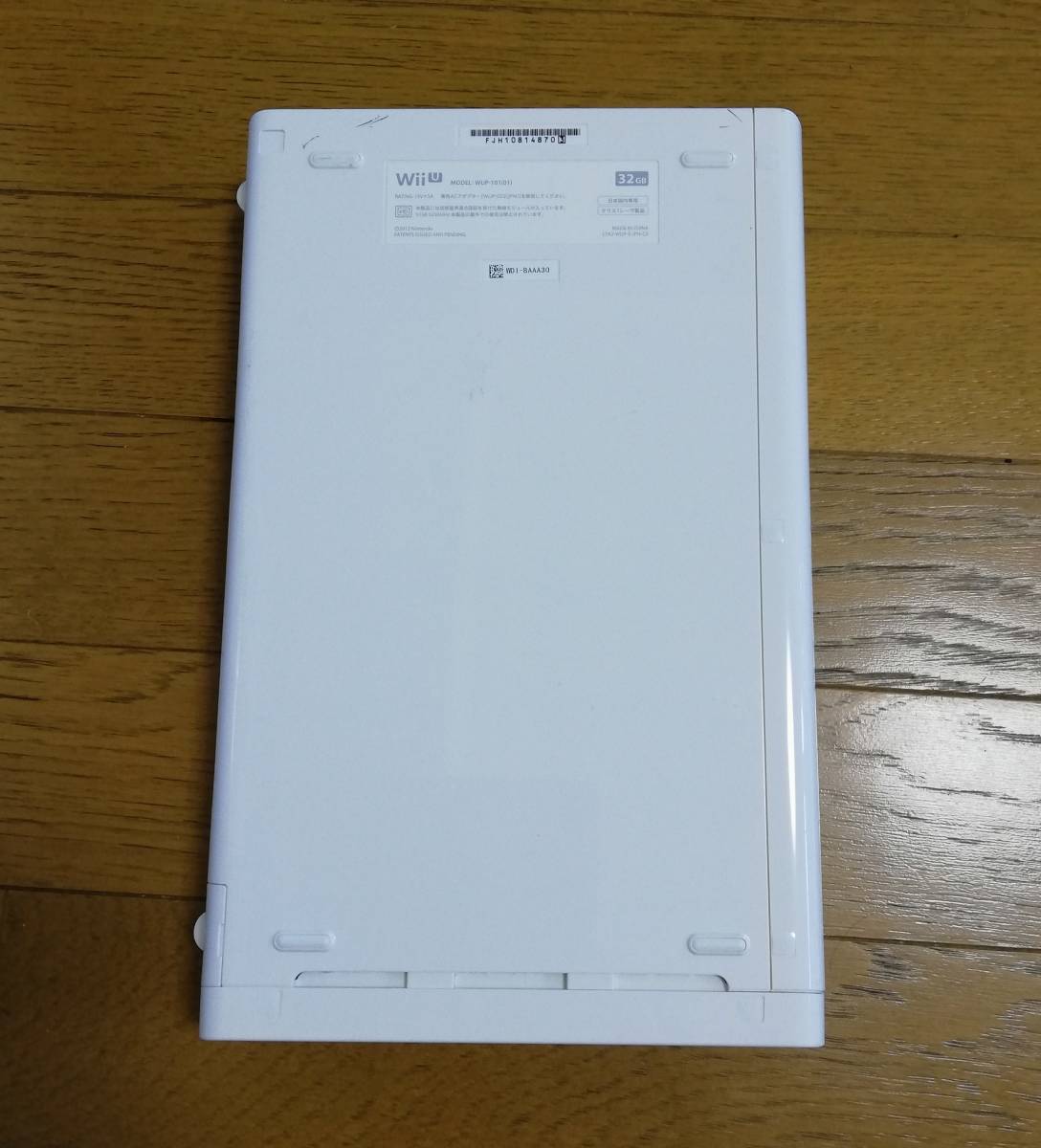 Wii U 本体 32GB WUP-101 GamePad ゲームパッド WUP-010 ホワイト シロ 通電のみ確認済み _画像5