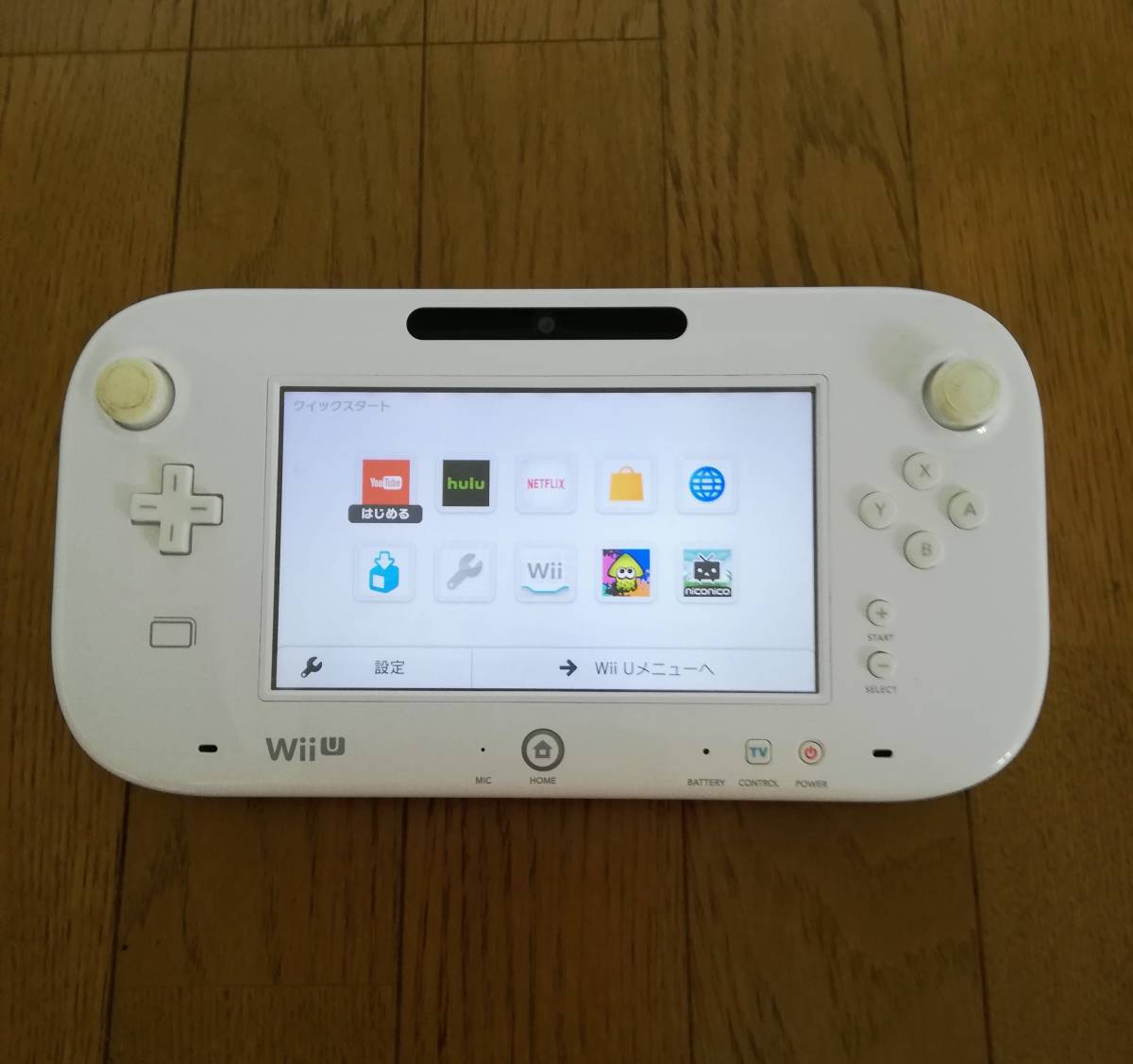 Wii U 本体 32GB WUP-101 GamePad ゲームパッド WUP-010 ホワイト シロ 通電のみ確認済み _画像2