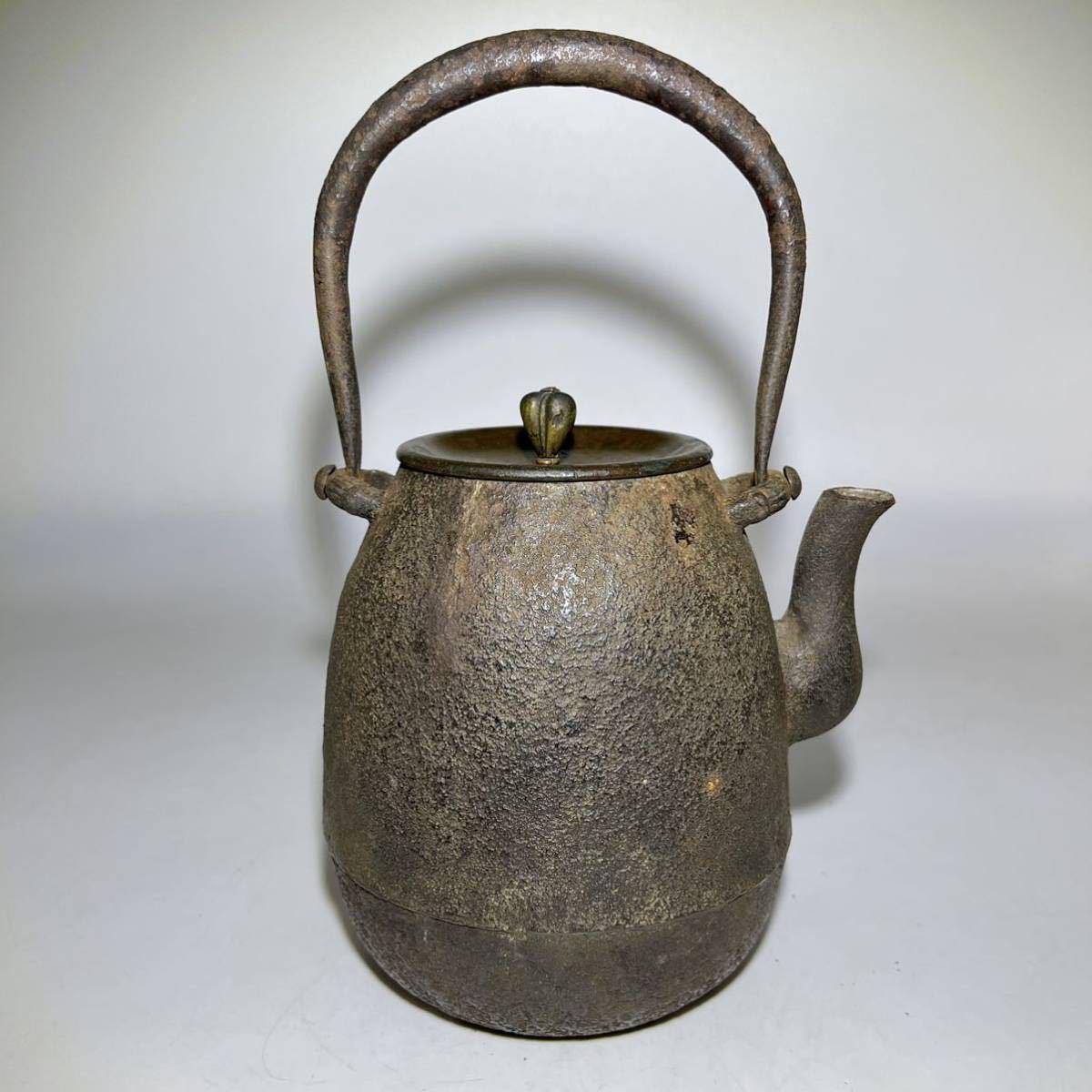 鉄瓶 時代 釜師造 斑紫銅蓋 茶道具 煎茶道具 | roomiesbcn.com