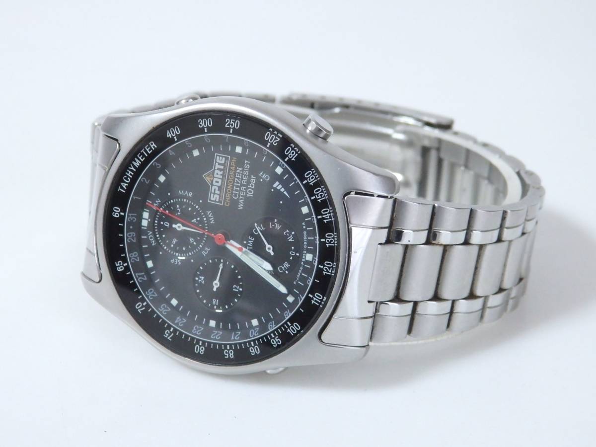 極希少◇CITIZEN シチズン チャレンジタイマー 8110A◇ブルヘッド 黒