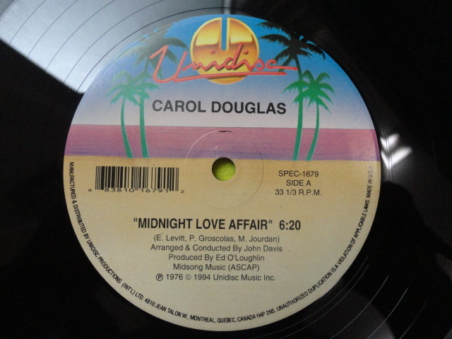 Carol Douglas - Midnight Love Affair シュリンク付 名曲ディスコ 12 Bad Luck 収録　視聴_画像2