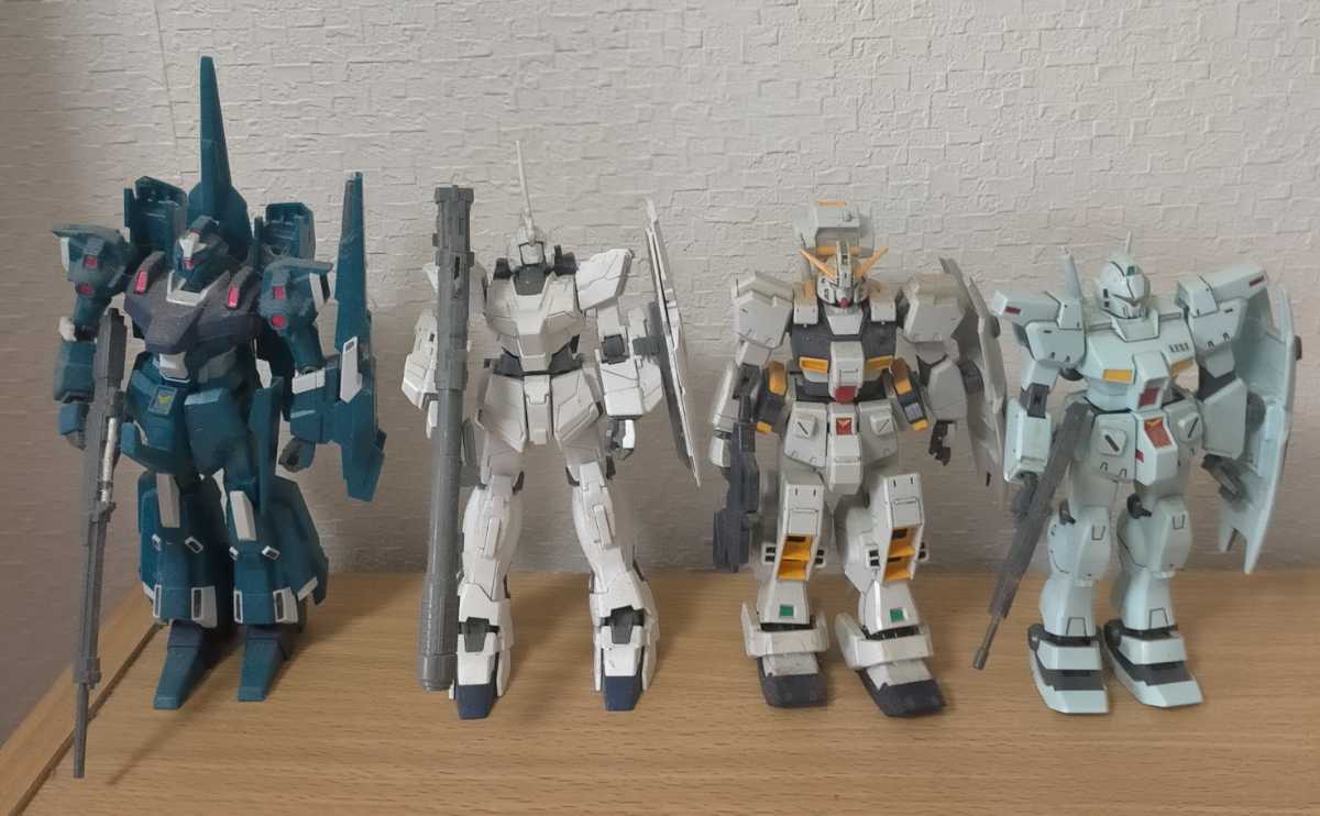 HGUC ユニコーンガンダム、リゼル量産型、ガンダムTR-1ヘイズル