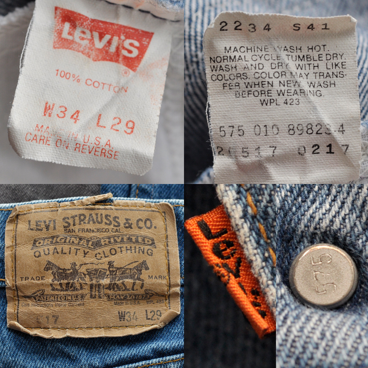 90s Levis 517 Levi's Denim boots cut pants jeans W34 W82cm USA made orange tab/ Vintage 00s 70shipi- flair 