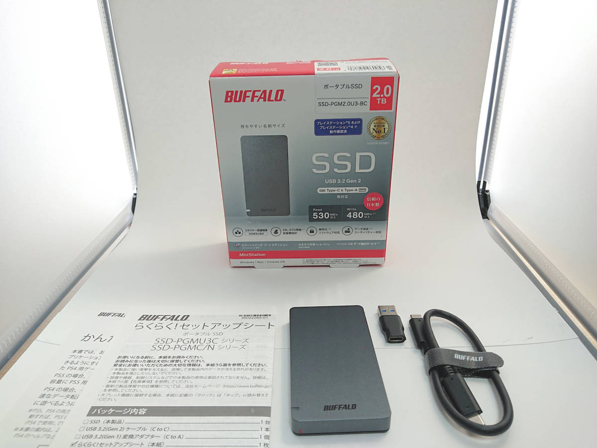 0円 最大68%OFFクーポン バッファロー SSD 外付け 2.0TB USB3.2Gen1 ポータブル コンパクト PS5 PS4対応 メーカー動作確認済 ブラック SSD-PG2.0U3-BC N