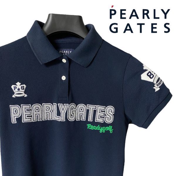 高い素材 美品 PEARLY GATES パーリーゲイツ ゴルフ用ポロシャツ 1
