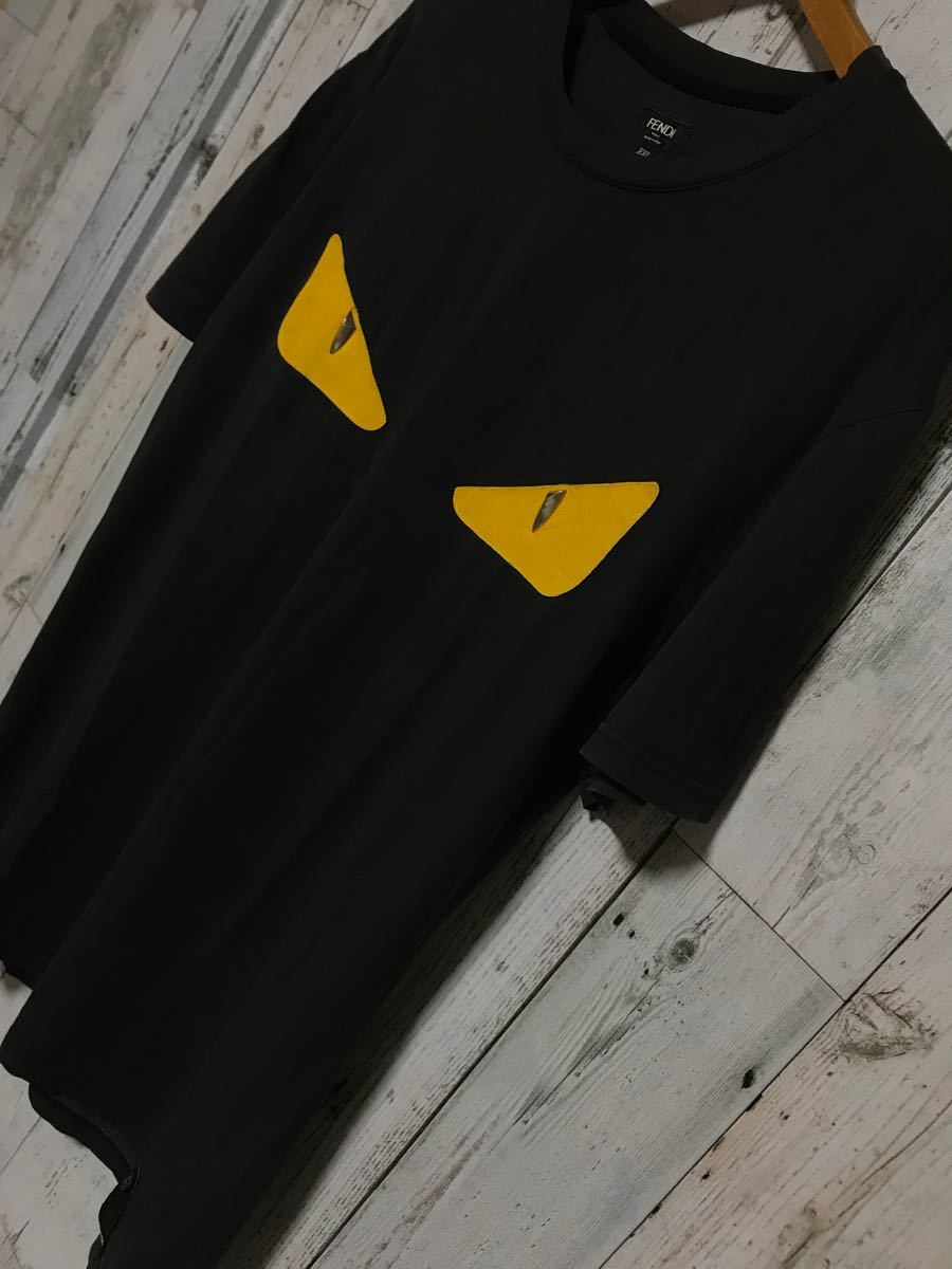 初期版限定廃盤 FENDI Tシャツ モンスター X XL サイズ  希少サイズ 黒色 オーバーシルエット 定価6万弱