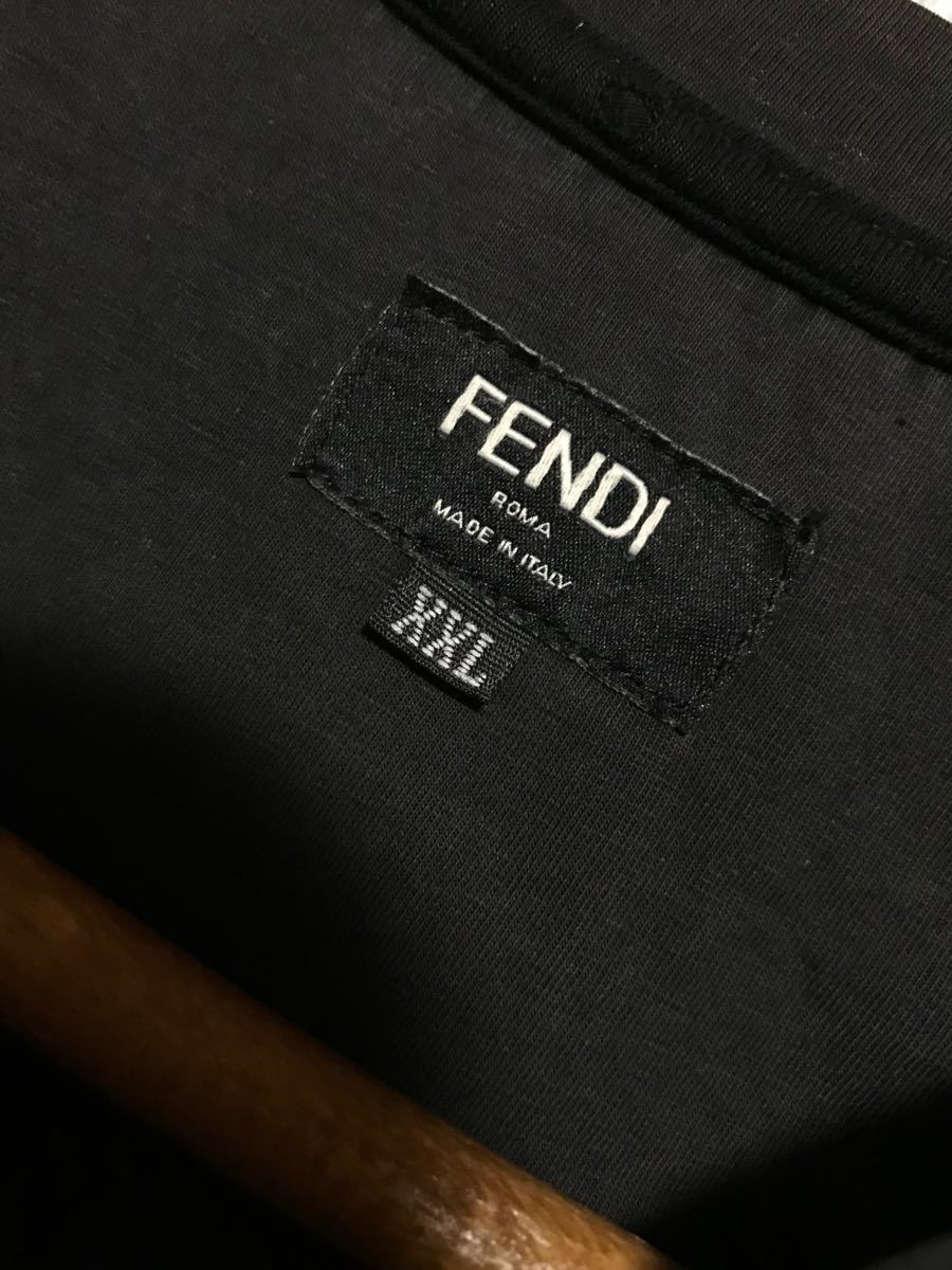 初期版限定廃盤 FENDI Tシャツ モンスター X XL サイズ  希少サイズ 黒色 オーバーシルエット 定価6万弱