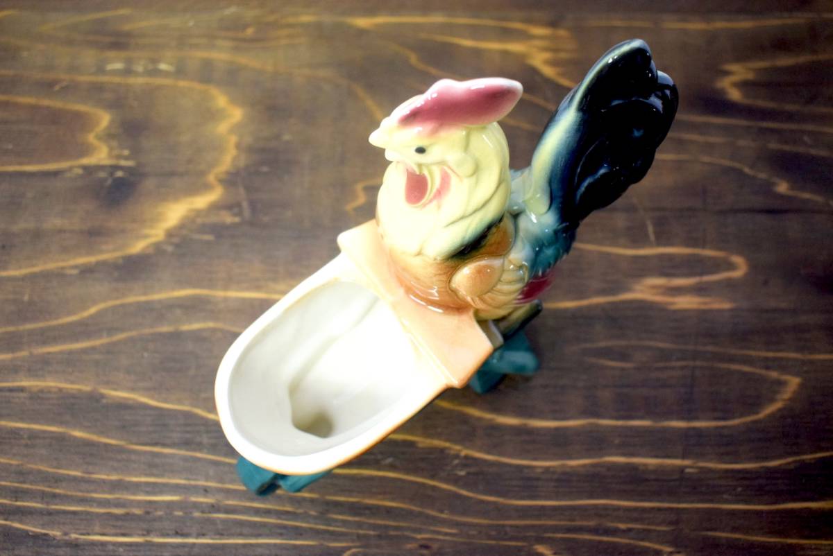 ビンテージ にわとりオブジェ 小物入れ 陶器 ニワトリ ビンテージ にわとりオブジェ 小物入れ 陶器 ニワトリ