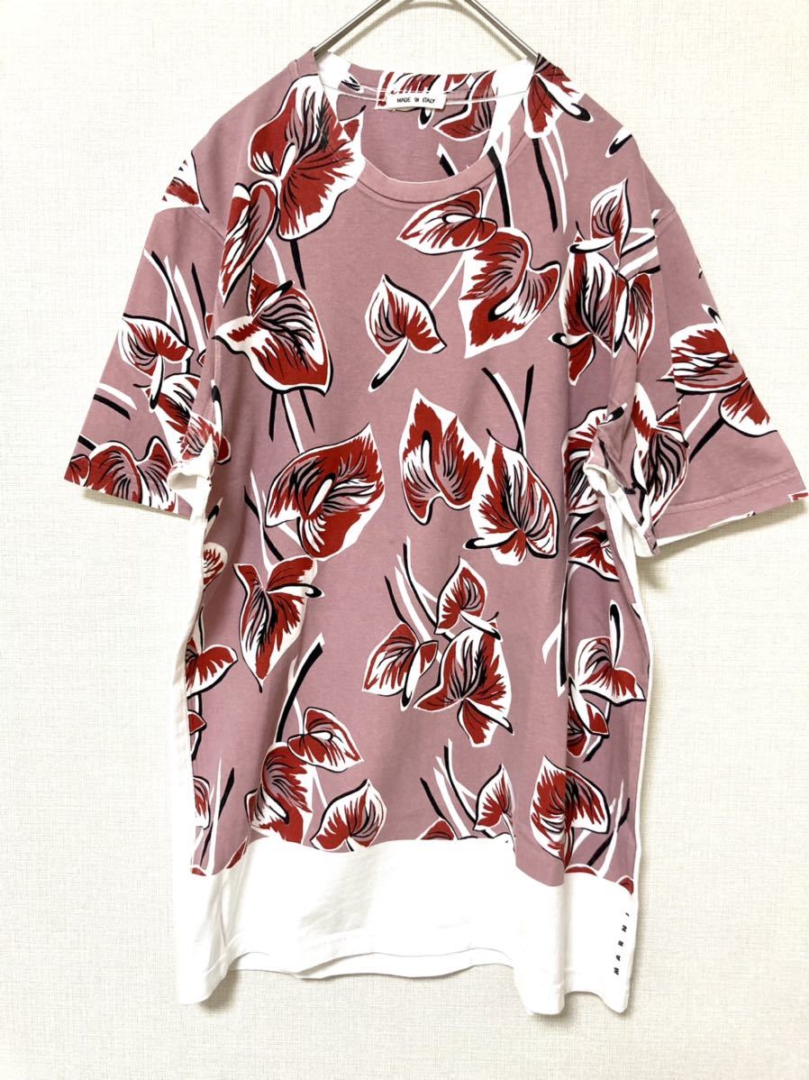 マルニ marni 半袖 総柄 花柄 フラワー シャツ ボタニカル 植物 46