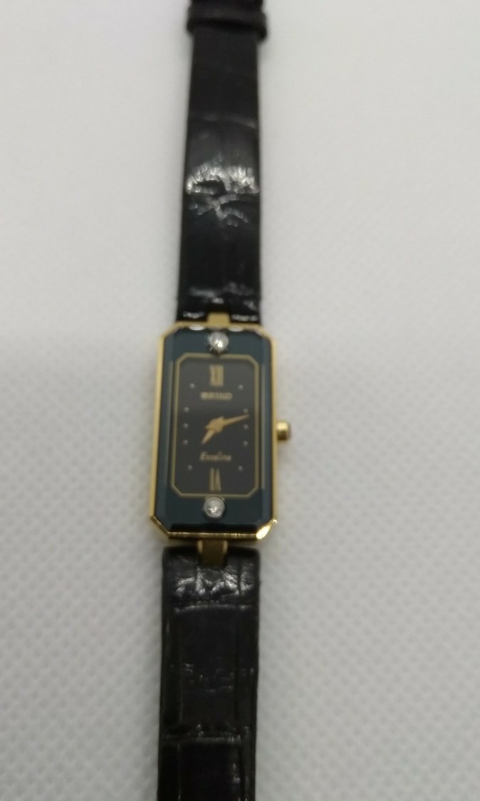 美品】セイコーエクセリーヌ レディース腕時計 2Pダイヤ 2E20-6680