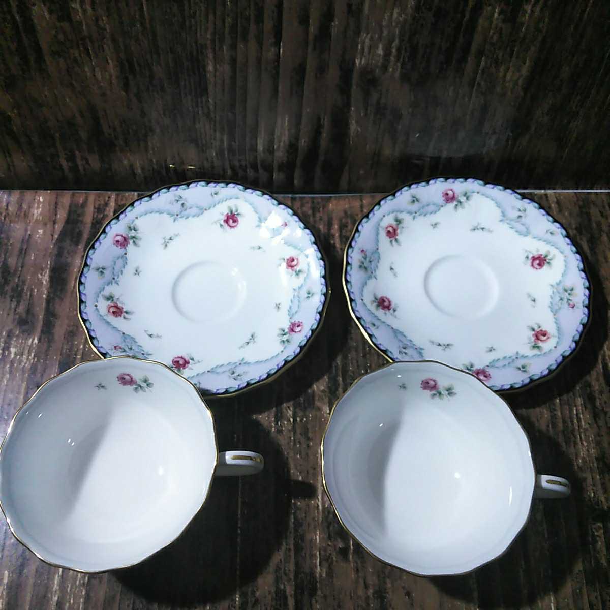 ノリタケ「ローズスティッチ カップ&ソーサー 2客」Noritake ノリタケ「ローズスティッチ カップ&ソーサー 2客」Noritake