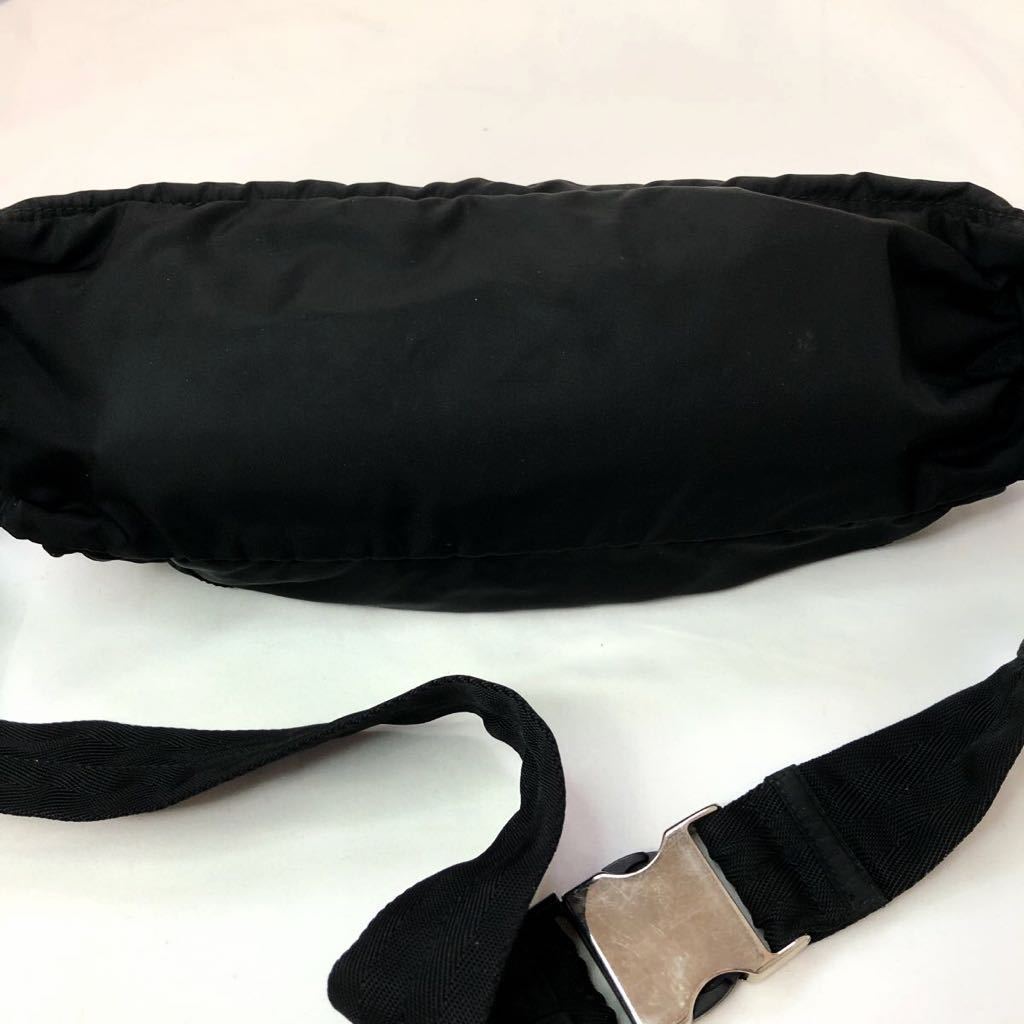 1円 美品 PRADA プラダ ナイロン 三角ロゴ ウエストバッグ ボディ
