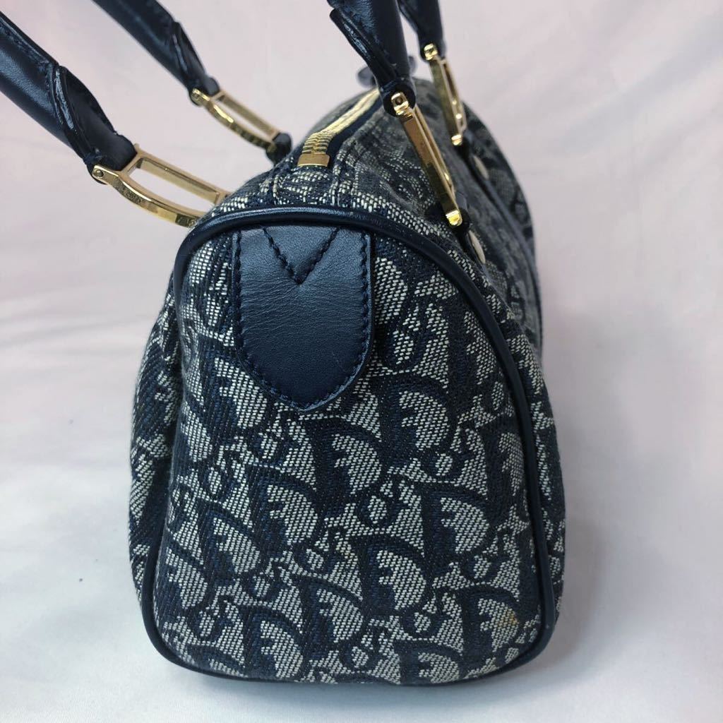 Christian Dior ヴィンテージ ネイビー ミニボストンバッグ