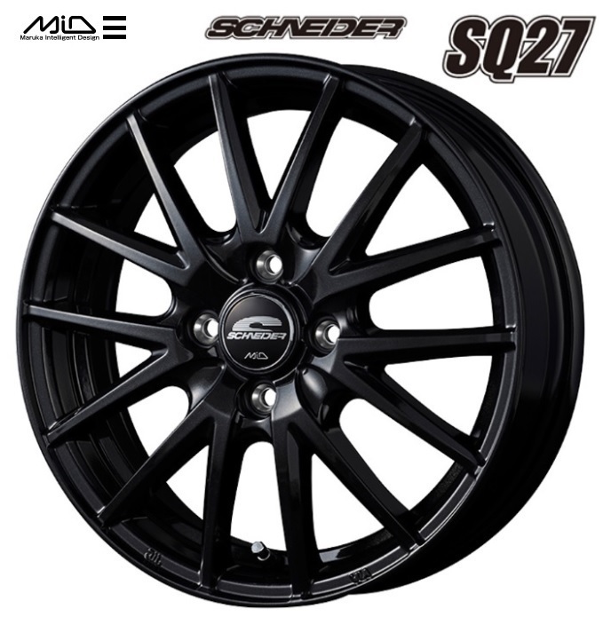 新品ホイール単品4本SET マルカ シュナイダーSQ27 5.5J+43 4H-100 15