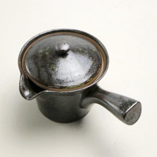 急須 おしゃれ Itg きゅうす 伊万里 和食器 大 日本製 楽らく急須 煎茶道具 茶器 陶器 黒釉 ー品販売 陶器