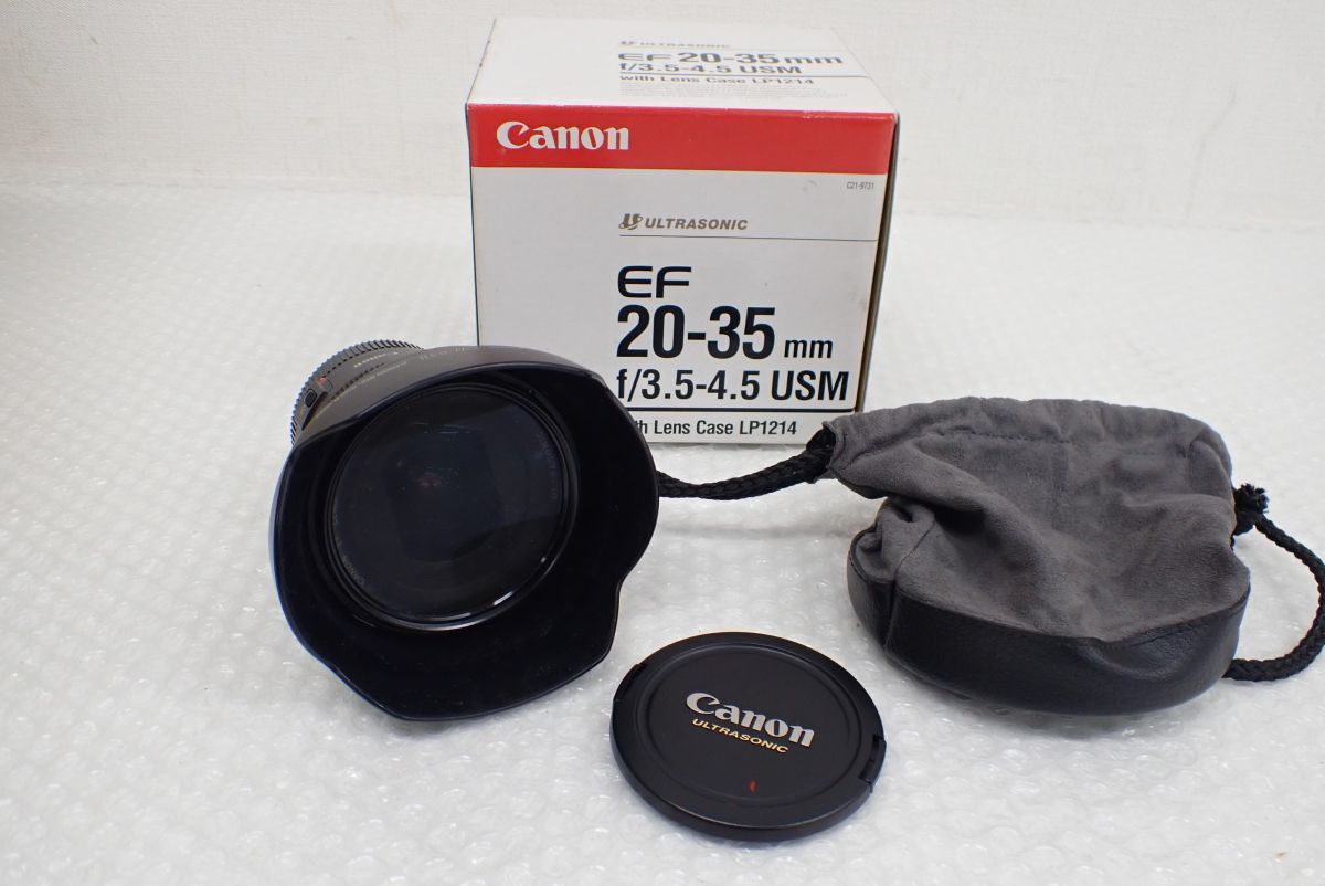 ☆代PT003-60　CANON　キャノン　レンズ　EF 20-35ｍｍ F3.5-4.5 USM　一眼カメラ用（オートフォーカス）元箱付き_画像1