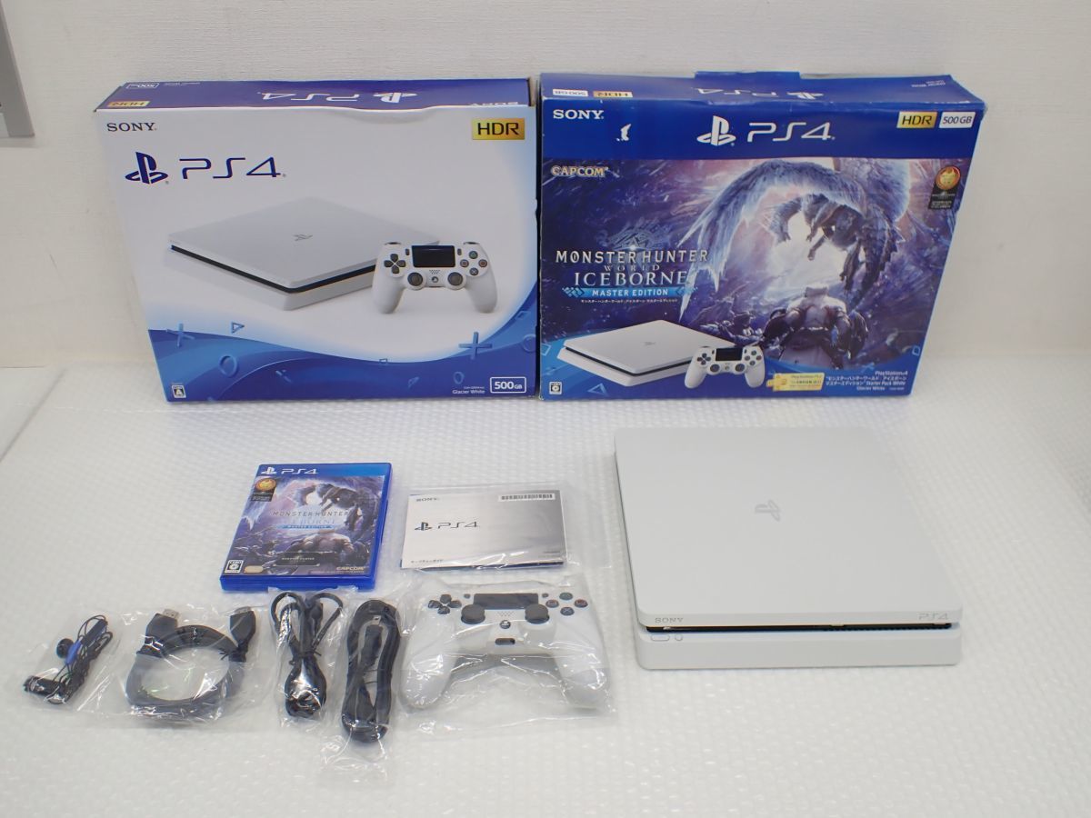 ☆営FU931-100　 美品　PS4 モンスターハンターワールド：アイスボーン マスターエディション CUHJ-10031 CUH-2200A B02 本体 初期化済み_画像1