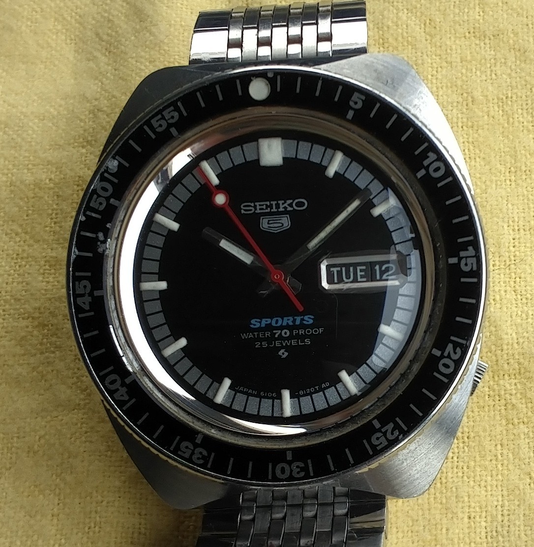 SEIKO 5 sports アンティーク 6106―8120 美品 