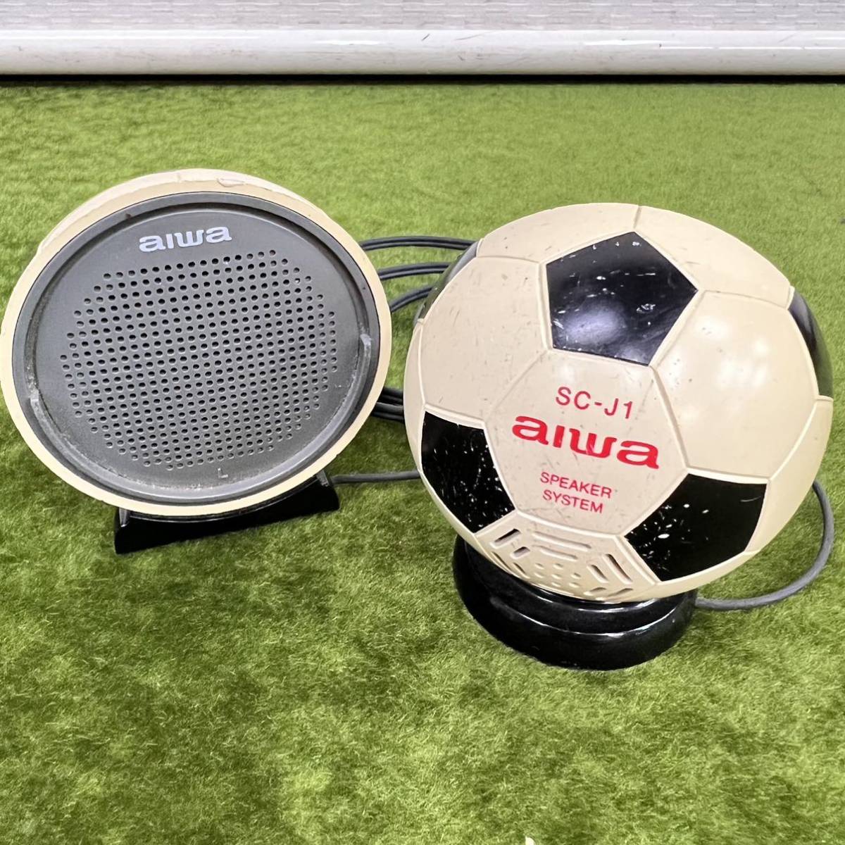 ★☆ 動作確認済みaiwa/アイワ SC-J1 サッカーボール型スピーカー/ミニスピーカー/コンパクトスピーカー☆★_画像1