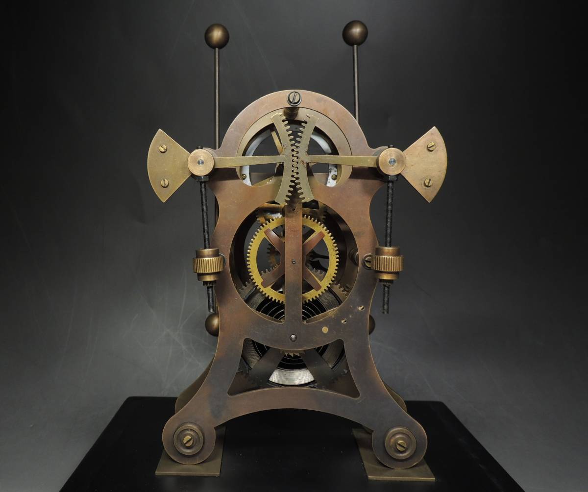 ■アンティーク■ゼンマイ式・振り子・置時計・超細密細工・DENT LONDON・1769・NO.024・f238の画像4