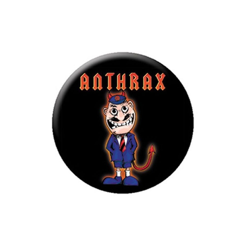 Anthrax 缶バッジ アンスラックス Devil Man_画像1