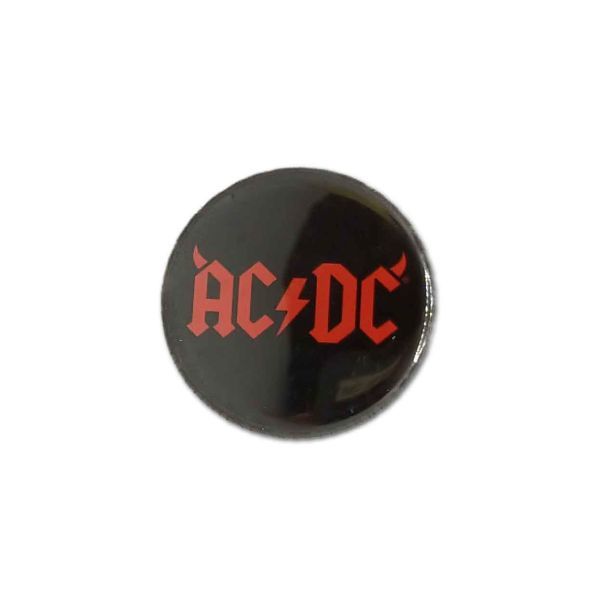 AC/DC 缶バッジ エーシー・ディーシー Horns Logo_画像1