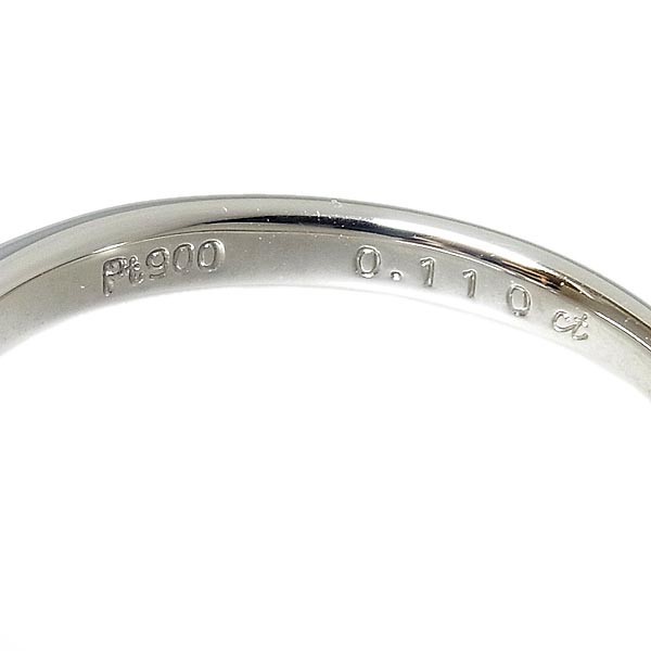 Pt900ハート&キューピッド ダイヤ指輪0.110ct F-VVS1-EX/2.7g/9号