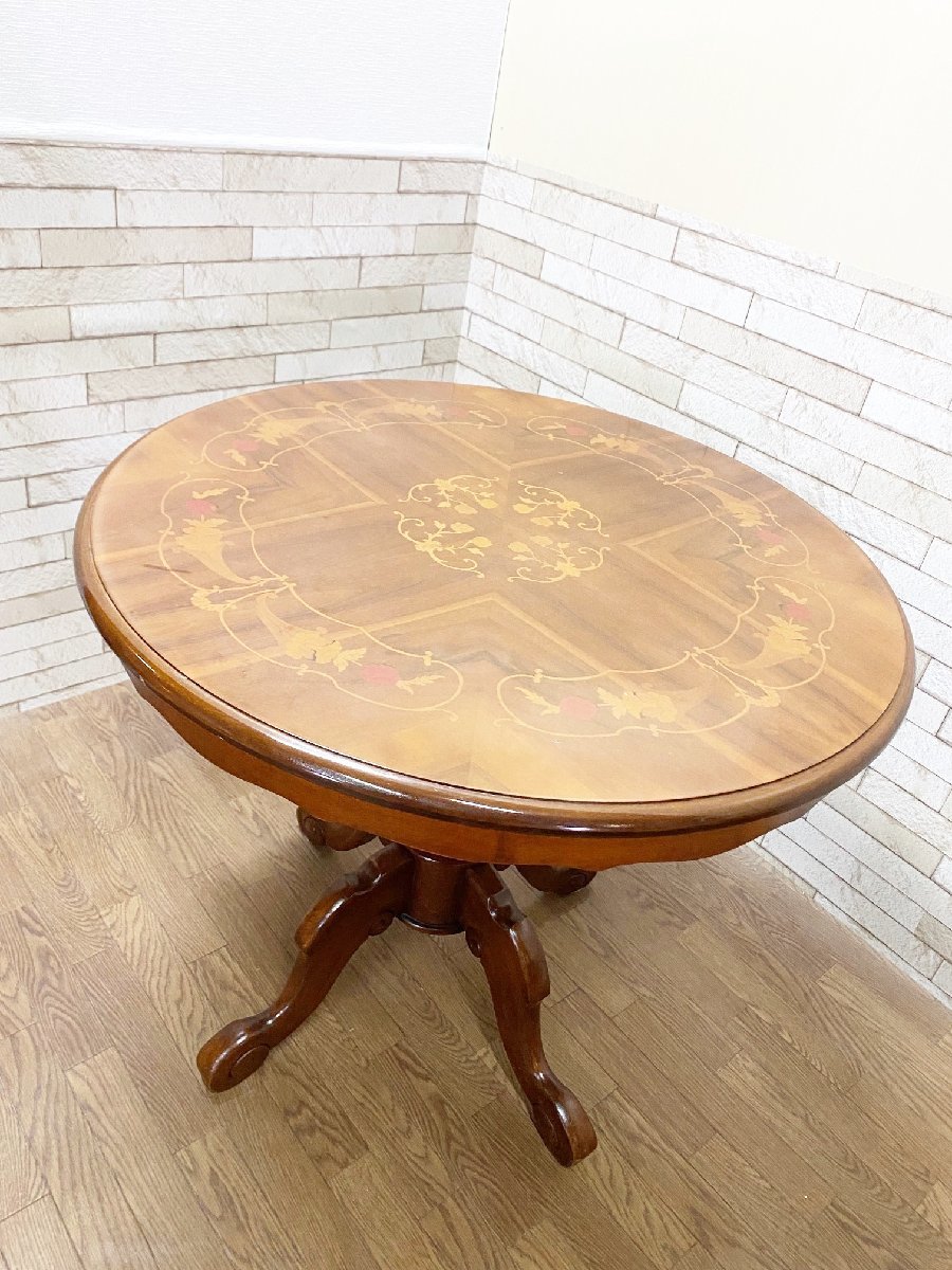 ロココ様式 ラウンドテーブル 丸形 ダイニングテーブル カフェテーブル/イタリアンクラシック直径80cm