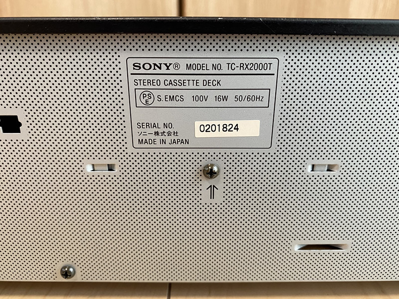 ソニー　SONY　TC-RX2000T　カセットデッキ　中古現状_画像9