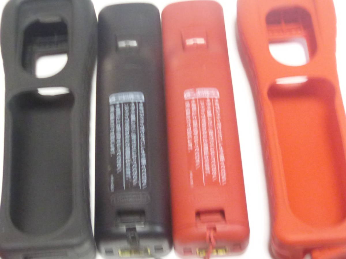 RSJN2【即日配送 送料無料 動作確認済】Wiiリモコン　モーションプラス　ジャケット ストラップ 2個セット RVL-036 赤 黒 ブラック レッド