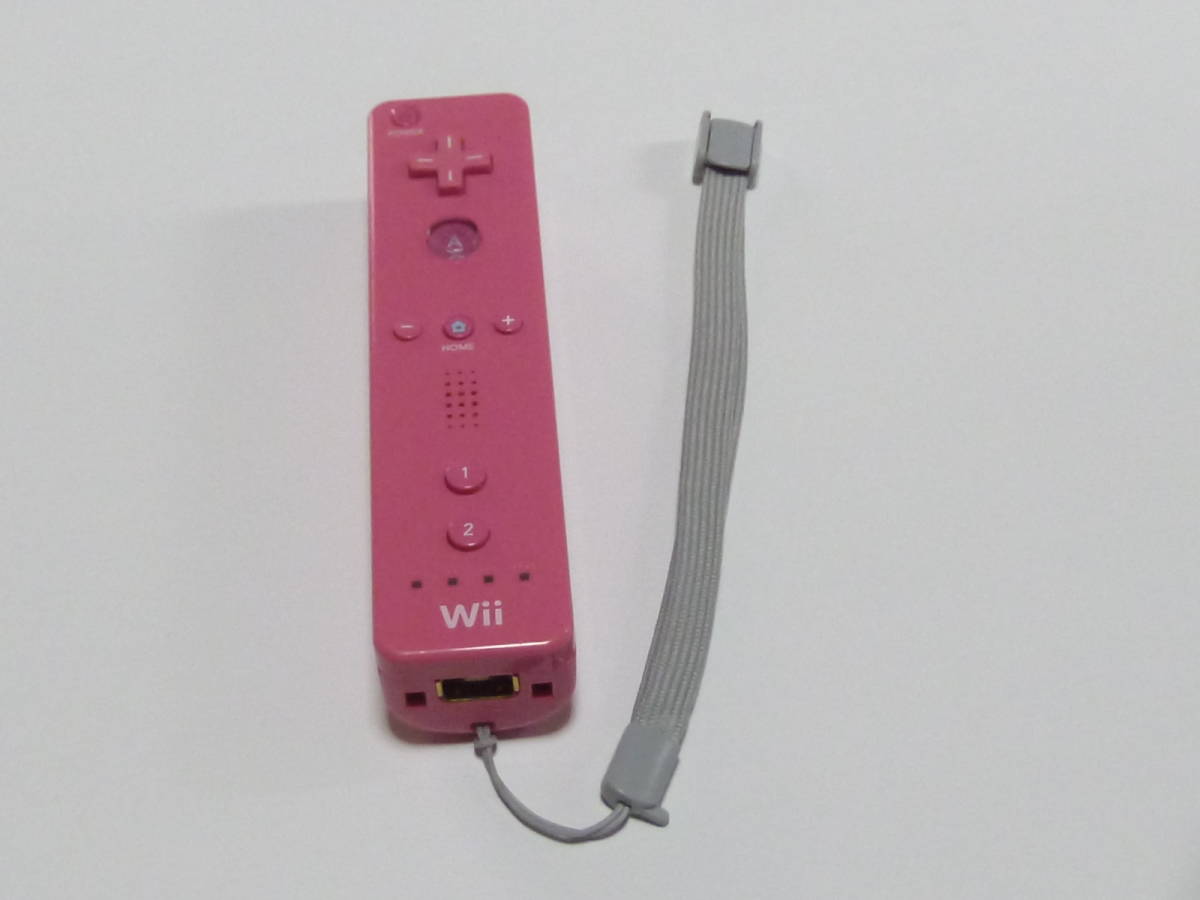 R009【送料無料 即日発送 動作確認済】Wii リモコン ストラップ　任天堂 Nintendo 純正 RVL-003 ピンク　コントローラー