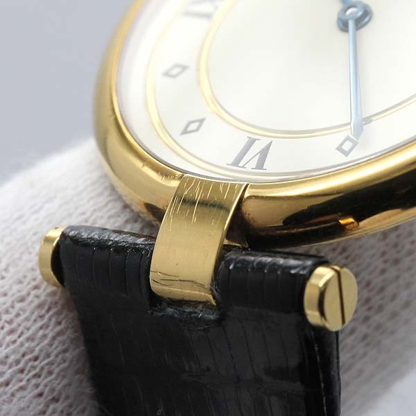 カルティエ Cartier マスト ヴェルメイユ 590003 シルバー/レザー レディース腕時計 クォーツ_画像9