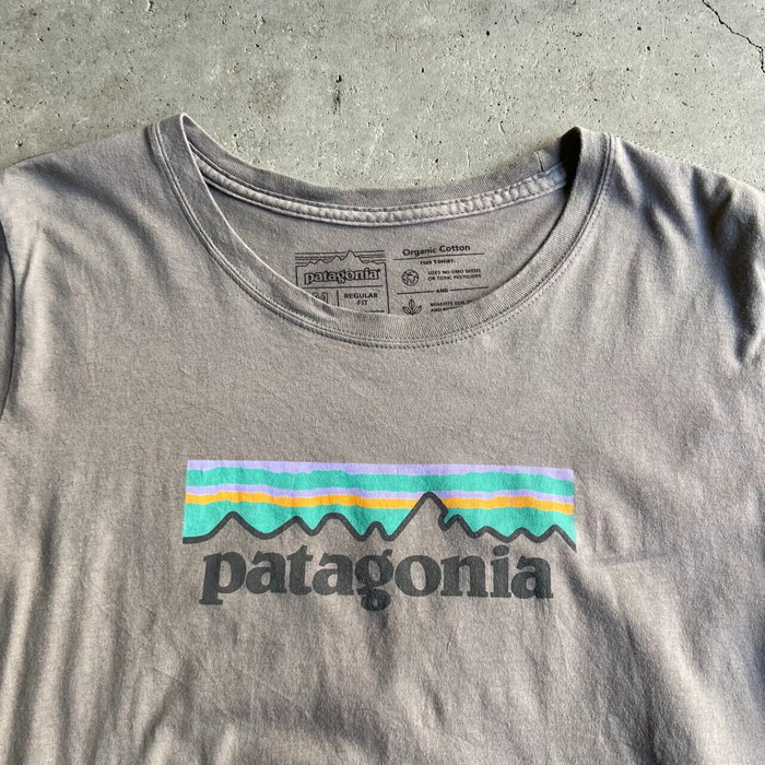 patagonia パタゴニア フロントロゴプリント オーガニックコットン Tシャツ メンズM_画像1