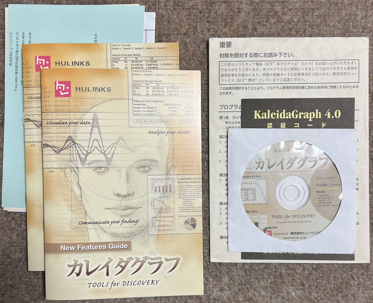 KaleidaGraph ver 4.0J Macintosh カレイダグラフ グラフ作成 データ