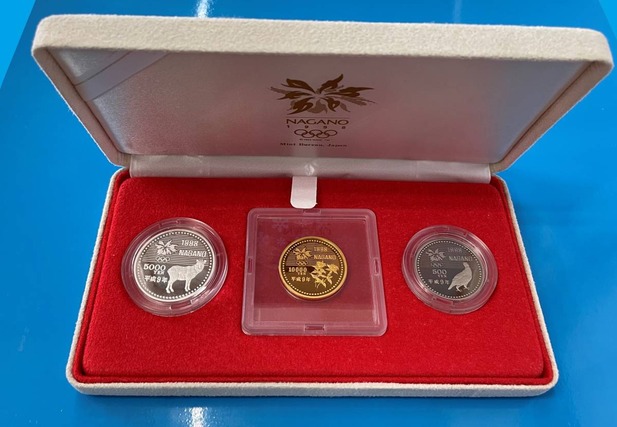 1998 平成9年 長野オリンピック 記念プルーフ貨幣 【純金 15.6g 壱万円
