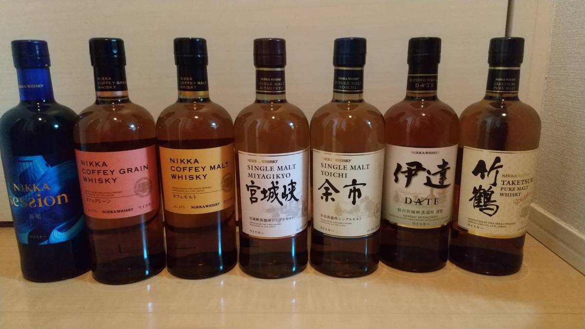 ニッカ ウイスキー NIKKA whisky 飲み比べ 7本 竹鶴 伊達 カフェモルト