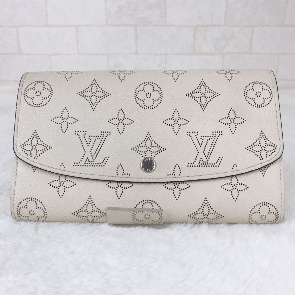 ★美品★ ルイヴィトン ポルトフォイユ イリス マヒナ ガレ 長財布 ベージュ LOUIS VUITTON