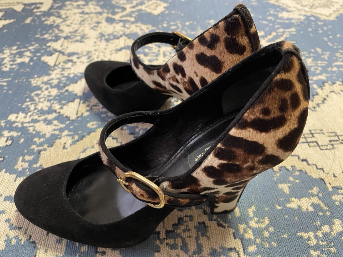 DOLCE & GABBANA / Dolce and Gabbana / high heel / leopard print / 37 / 23.5cm